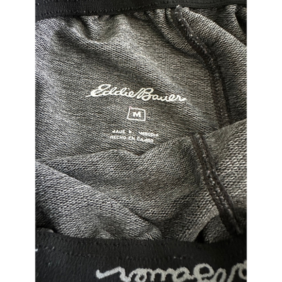 Men’s Eddie Bauer Charcoal Sweatpants Size M Drawstring Waist, Logo Embroidery - Picture 3 of 6